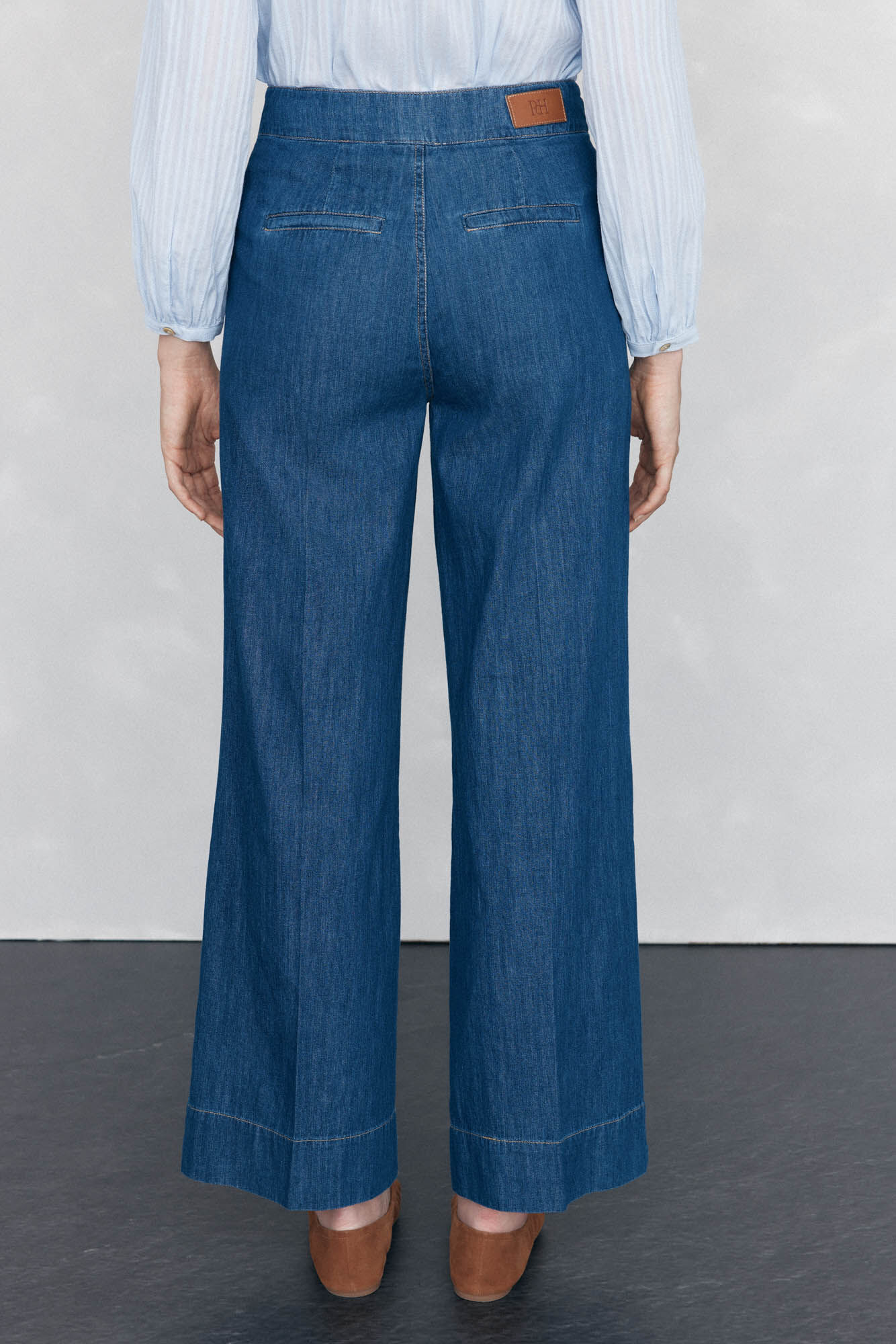 Pedro del Hierro Jeans wide leg Azul
