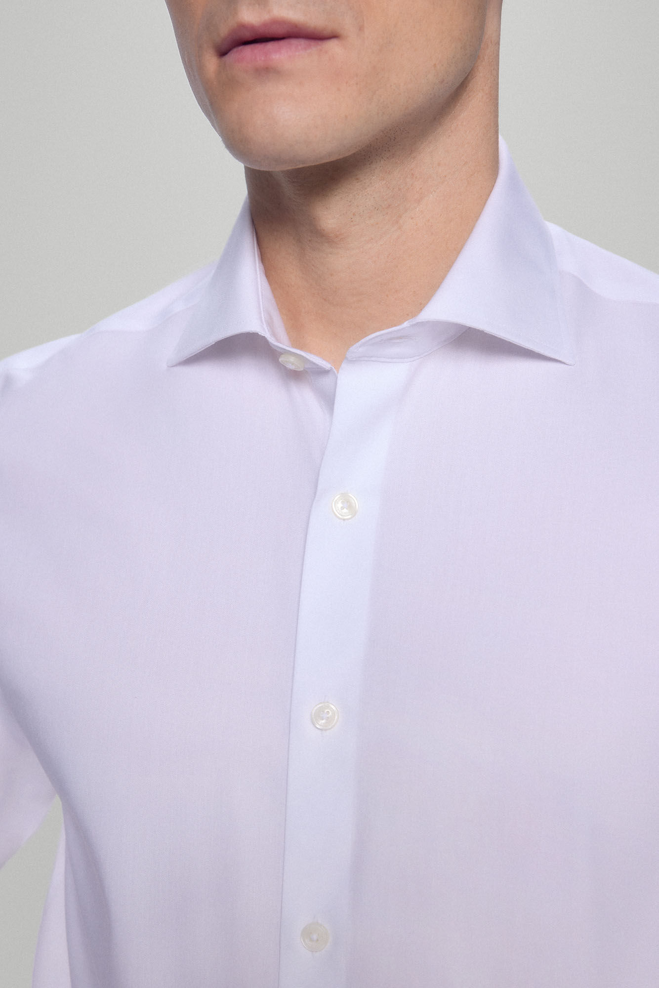 Pedro del Hierro Camisa vestir gemelos estructura lisa non iron + antimanchas Blanco