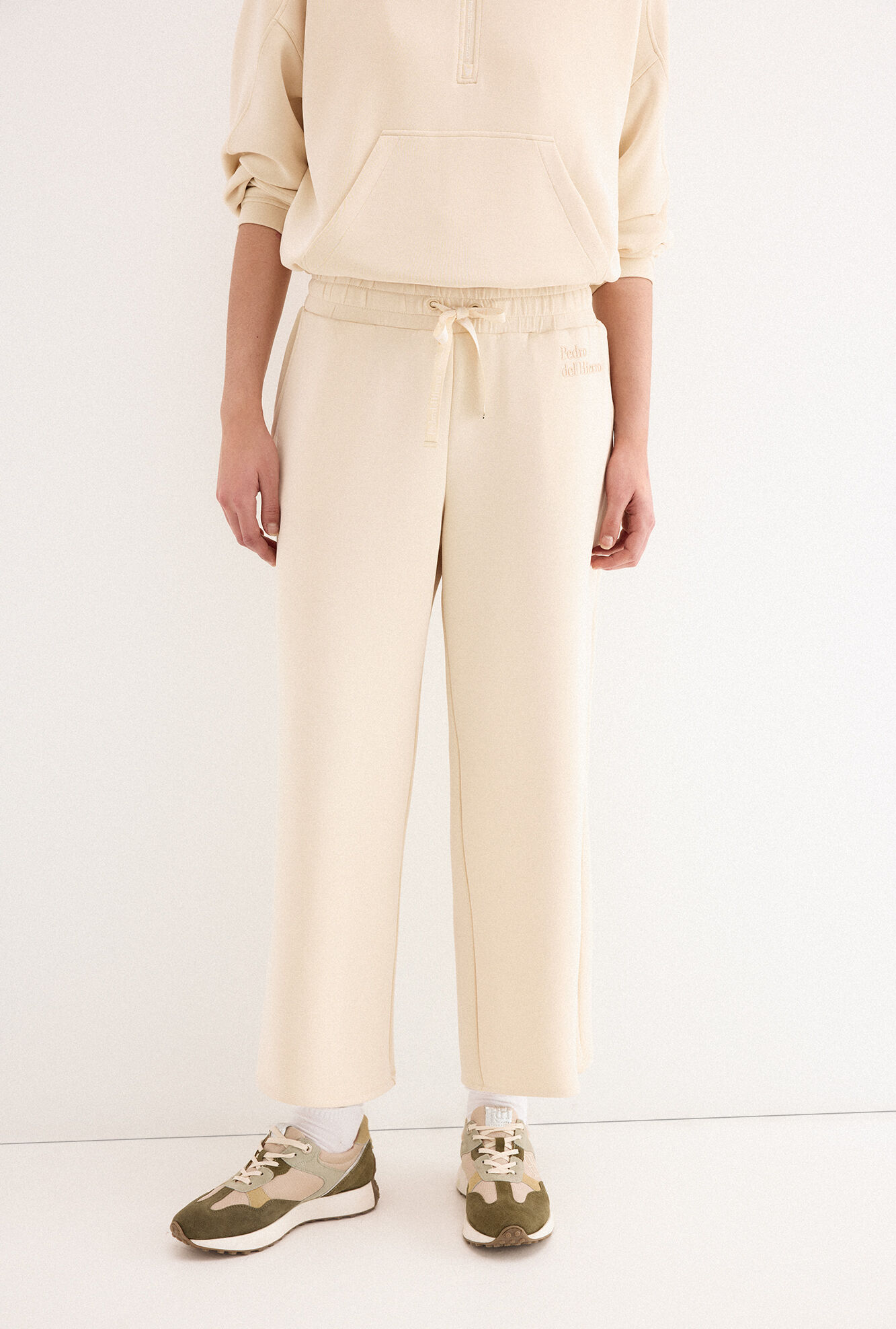 Pedro del Hierro Soft touch cropped wide leg trousers