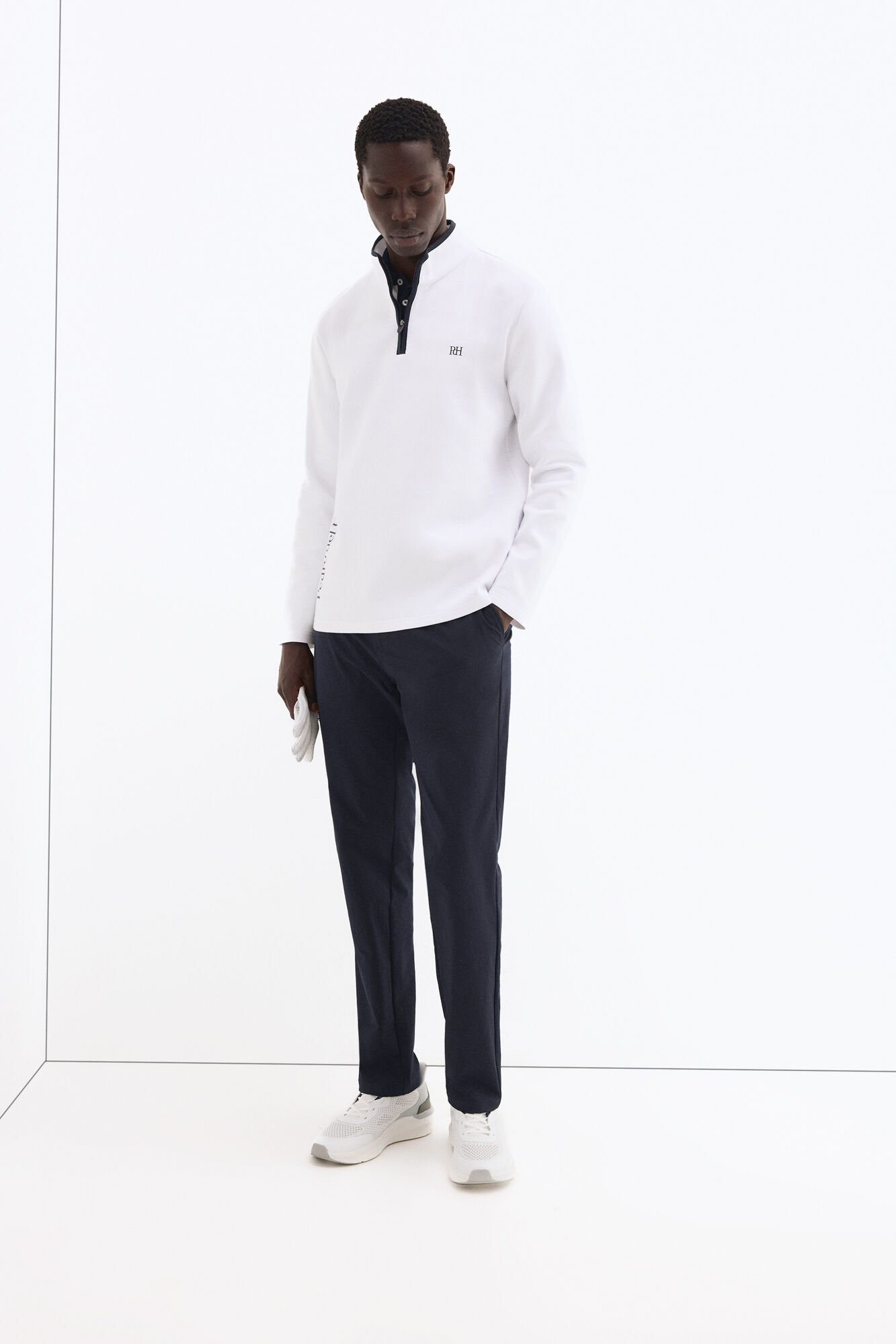 Pedro del Hierro Zip fastening golf sweatshirt White