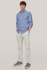 Pedro del Hierro Striped shirt Blue