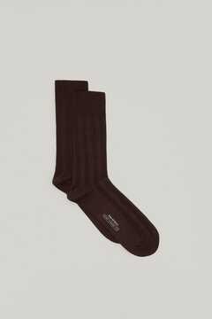 Pedro del Hierro Plain dress socks Brown