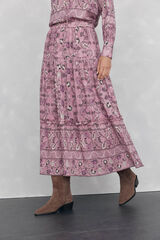 Pedro del Hierro Printed midi skirt floors Purple