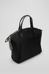 Pedro del Hierro Monogram medium nylon shopper bag Black