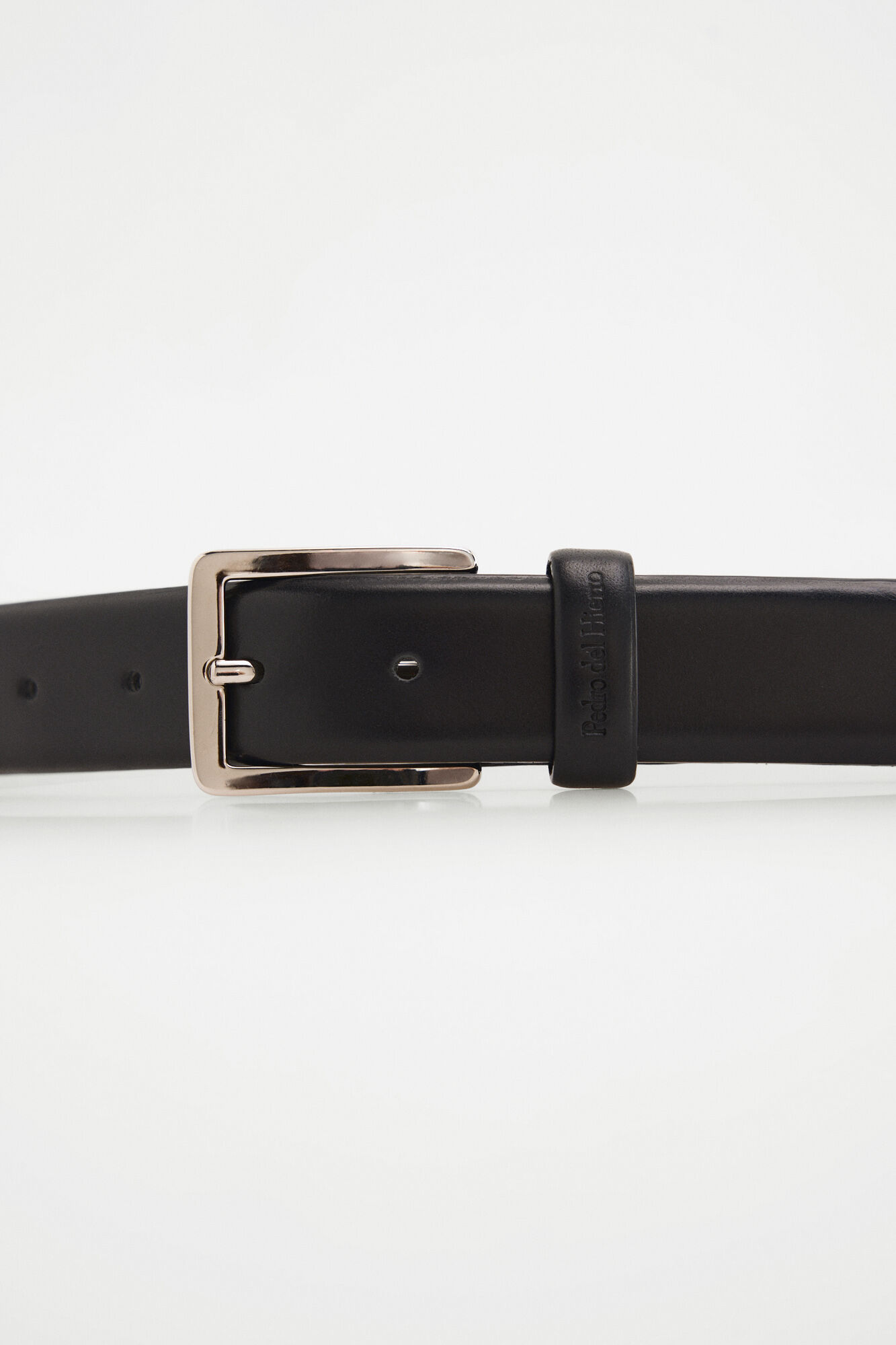 Pedro del Hierro leather dress belt Black