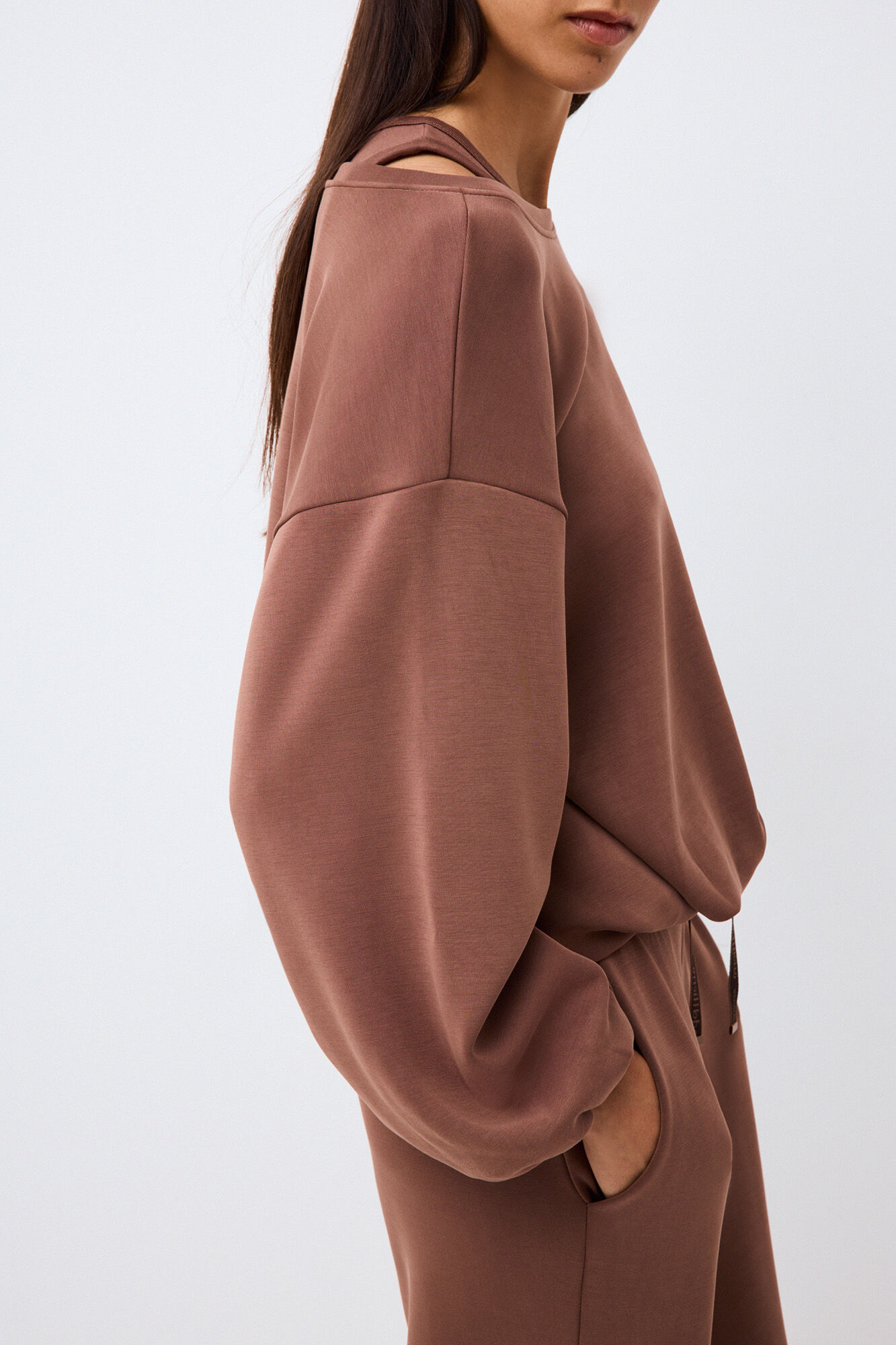 Pedro del Hierro Soft touch double sweatshirt Brown