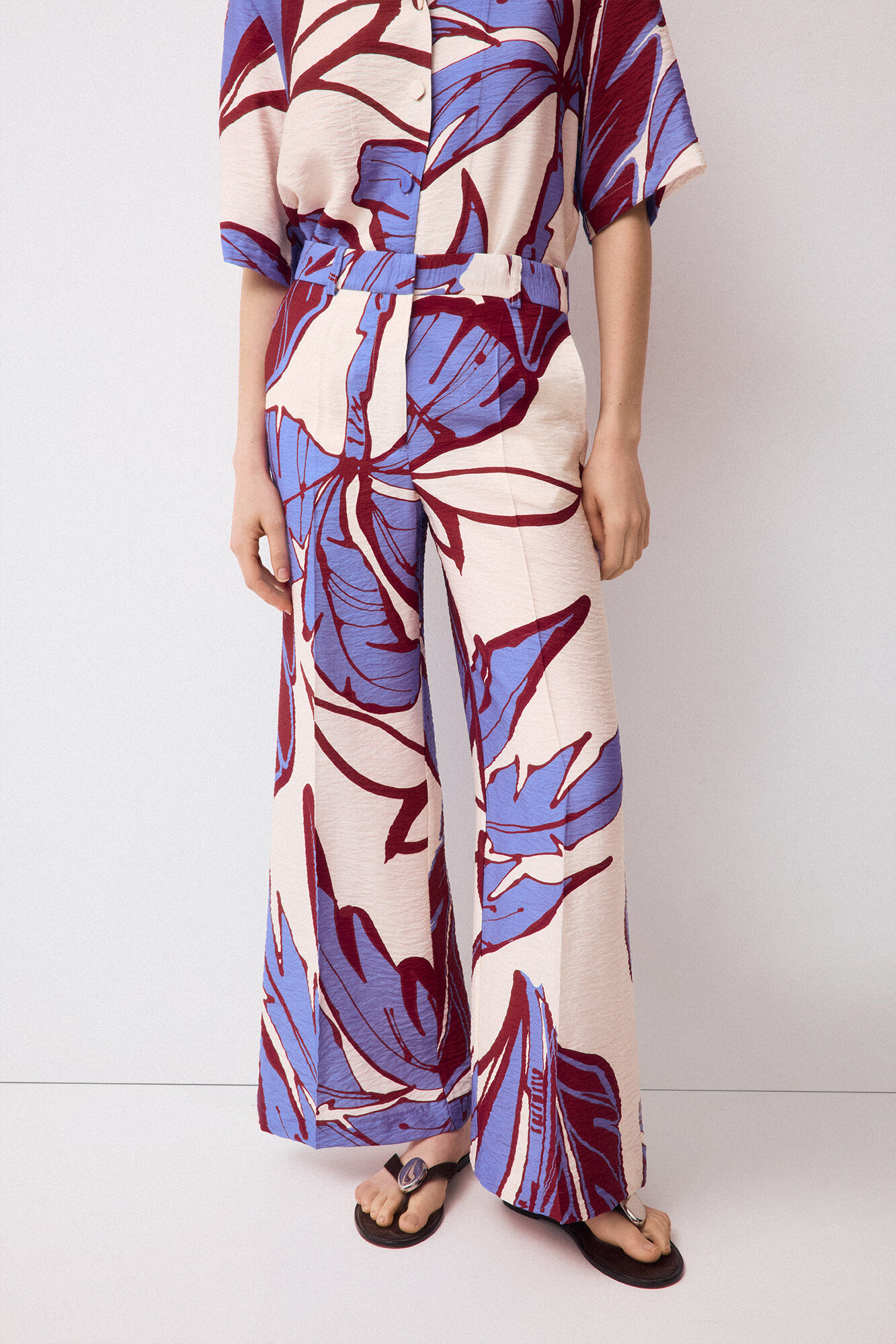 Pedro del Hierro Classic wide flare trousers