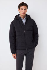 Pedro del Hierro Grey melange fabric puffer jacket Grey