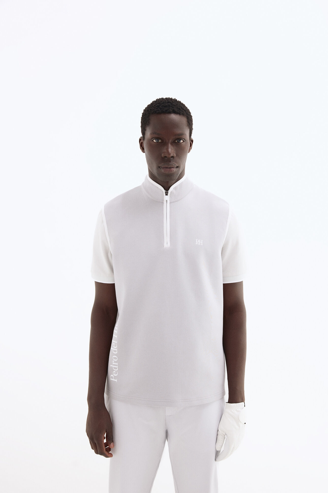 Pedro del Hierro Zip-fastening golf gilet Grey