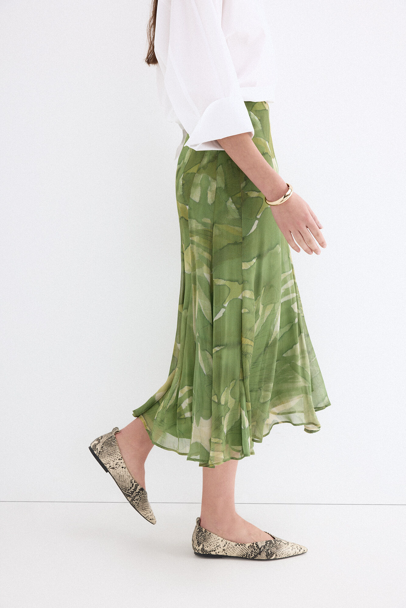 Pedro del Hierro Printed cut detail skirt