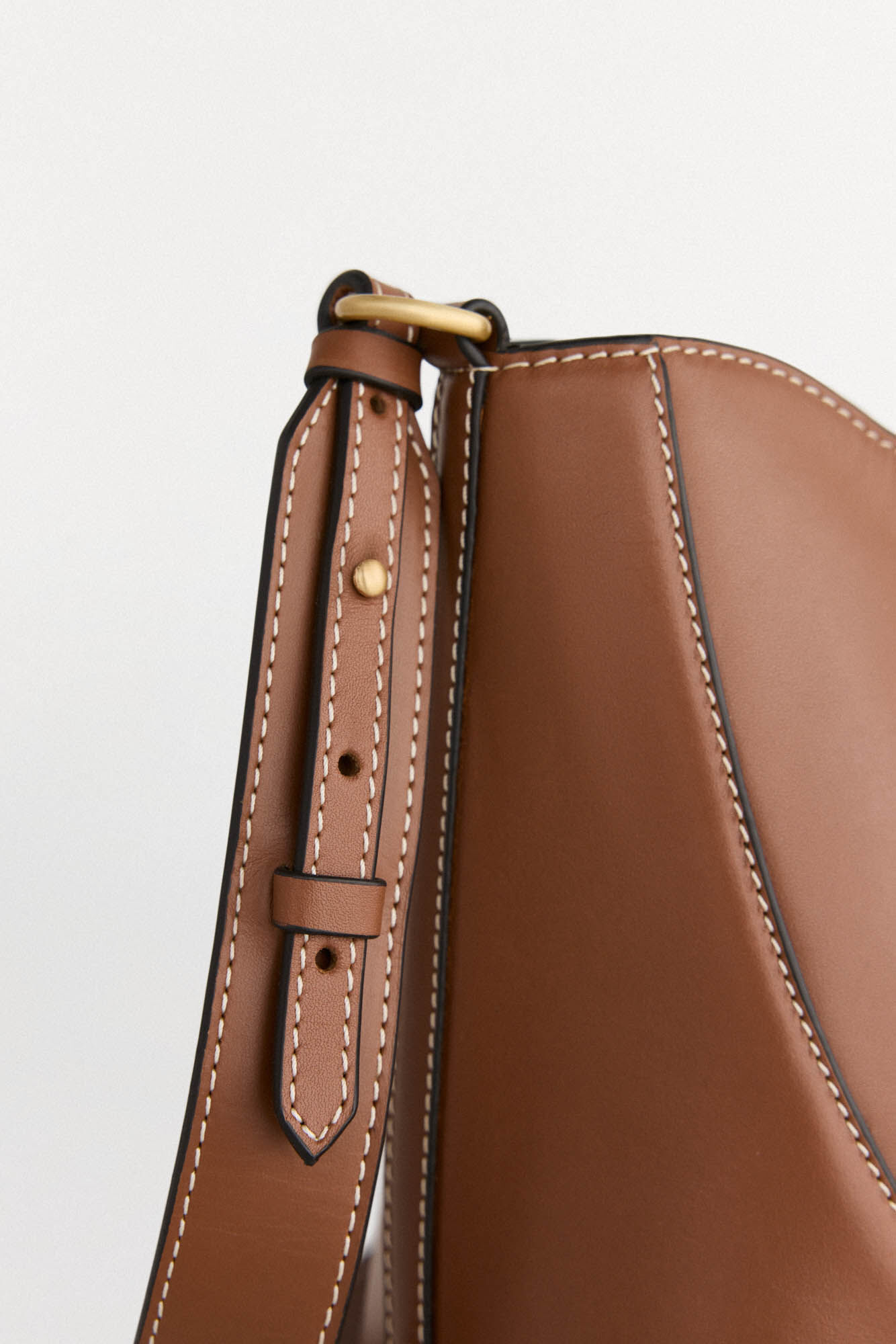 Pedro del Hierro mala de tiracolo de pele balde Marrom