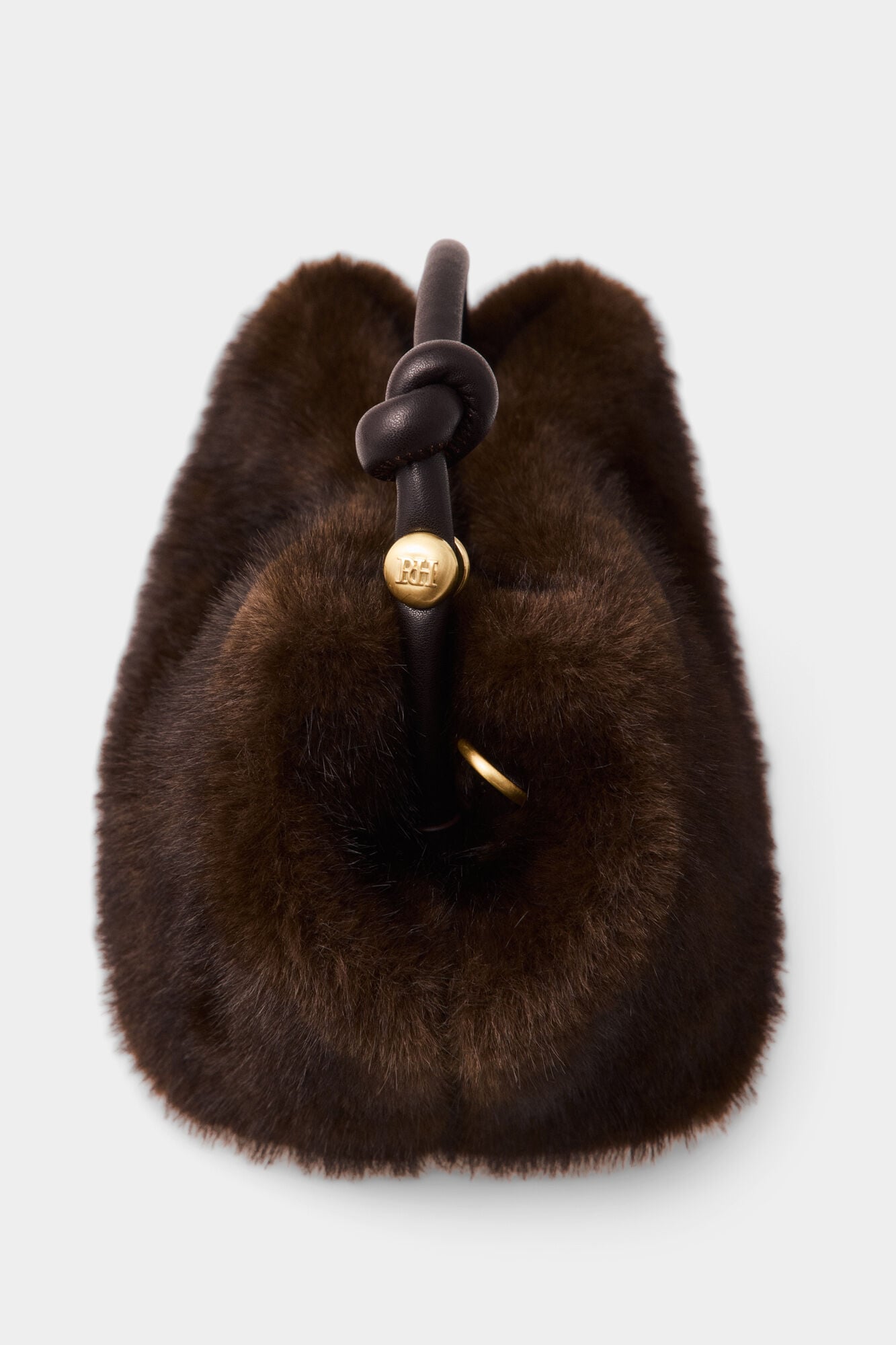 Pedro del Hierro Multiway faux fur mini handbag Brown