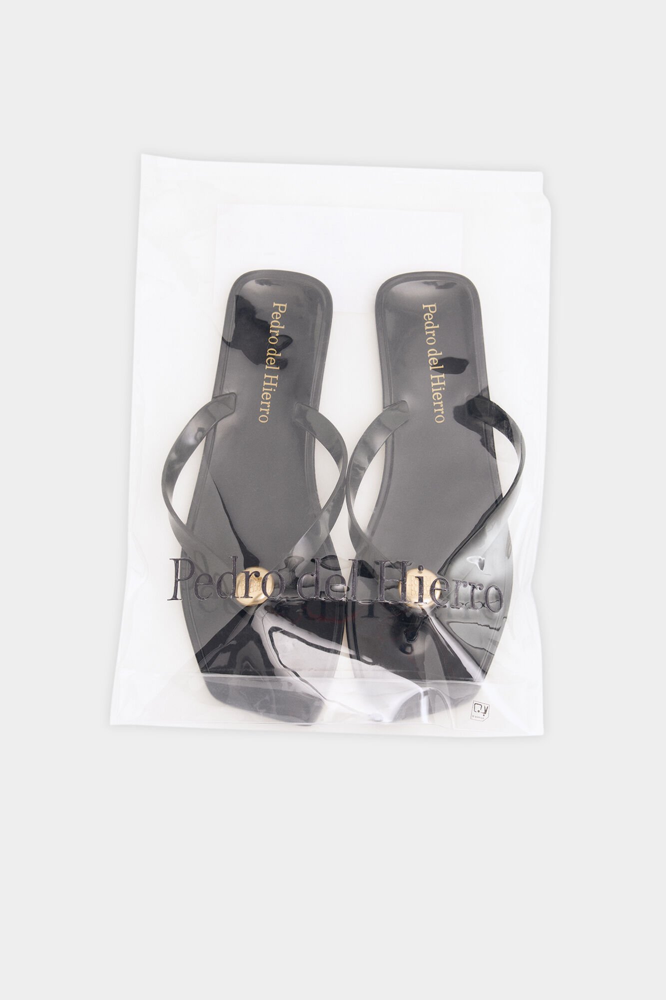Pedro del Hierro Logo flip flop Black