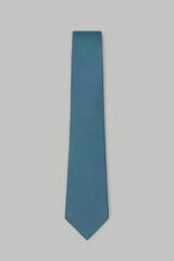 Pedro del Hierro Natural silk tie Turquoise