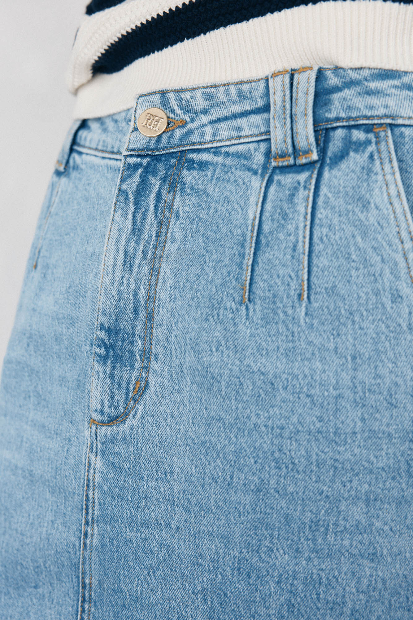 Pedro del Hierro Denim skirt Blue