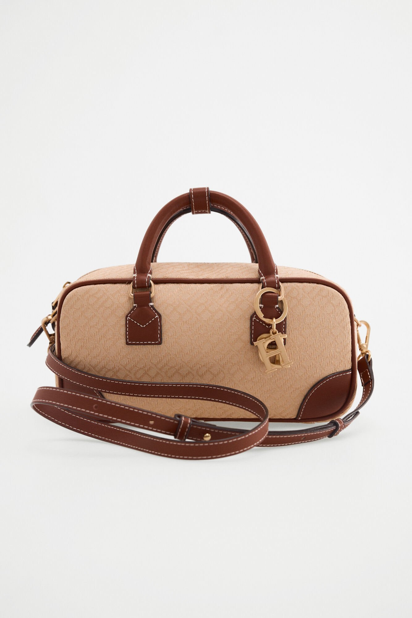 Pedro del Hierro Jacquard logo bowling bag