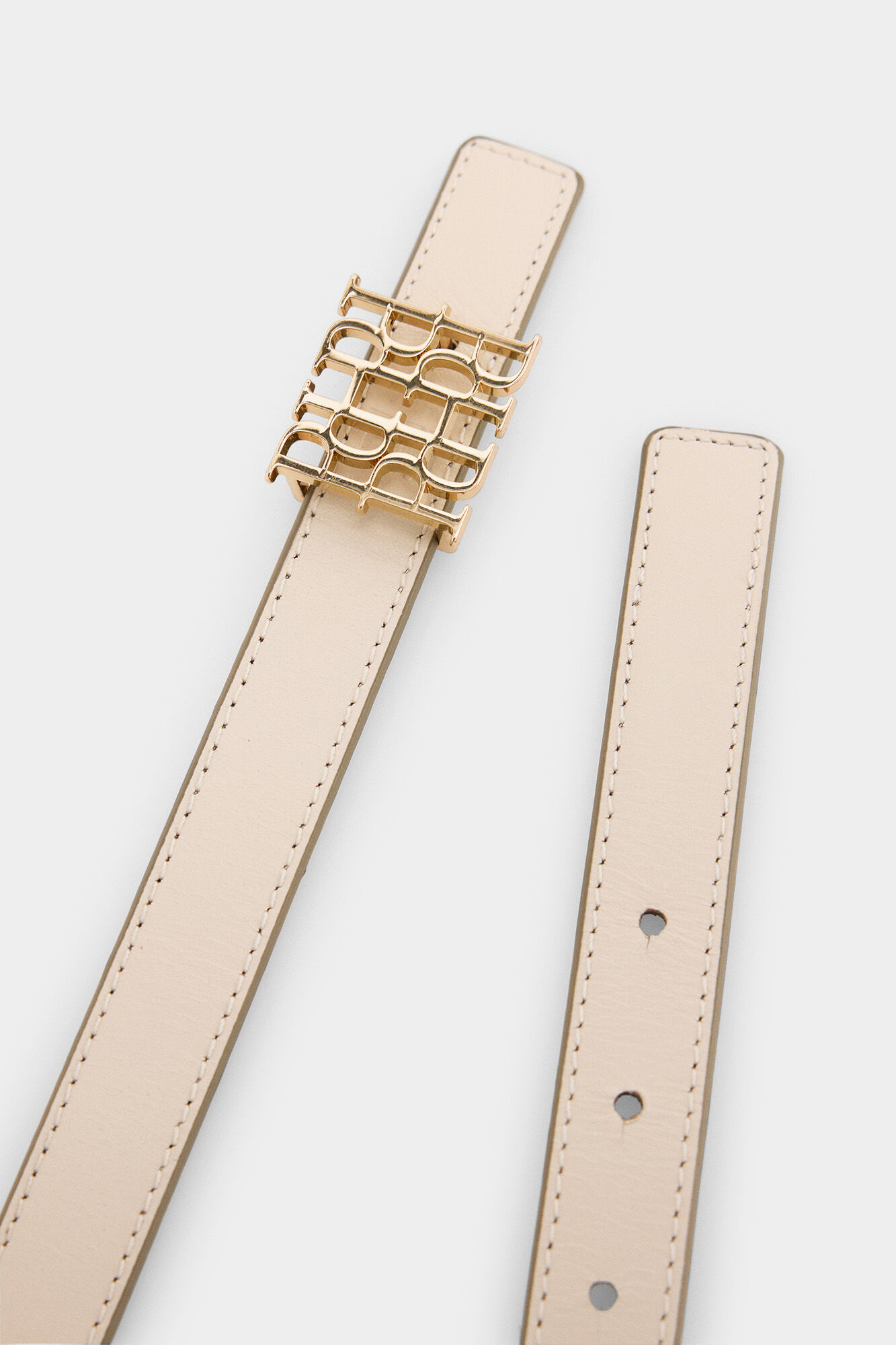 Pedro del Hierro Reversible leather belt Beige