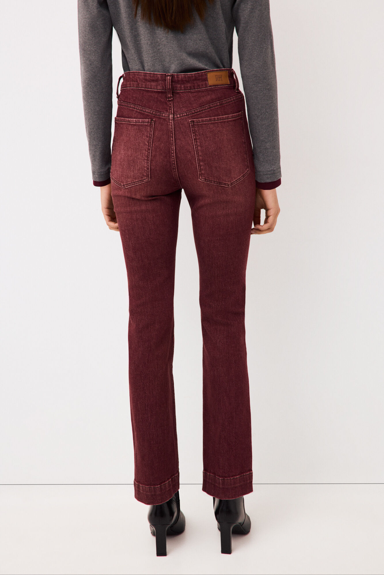 Pedro del Hierro Jeans stovepipe Burgundy