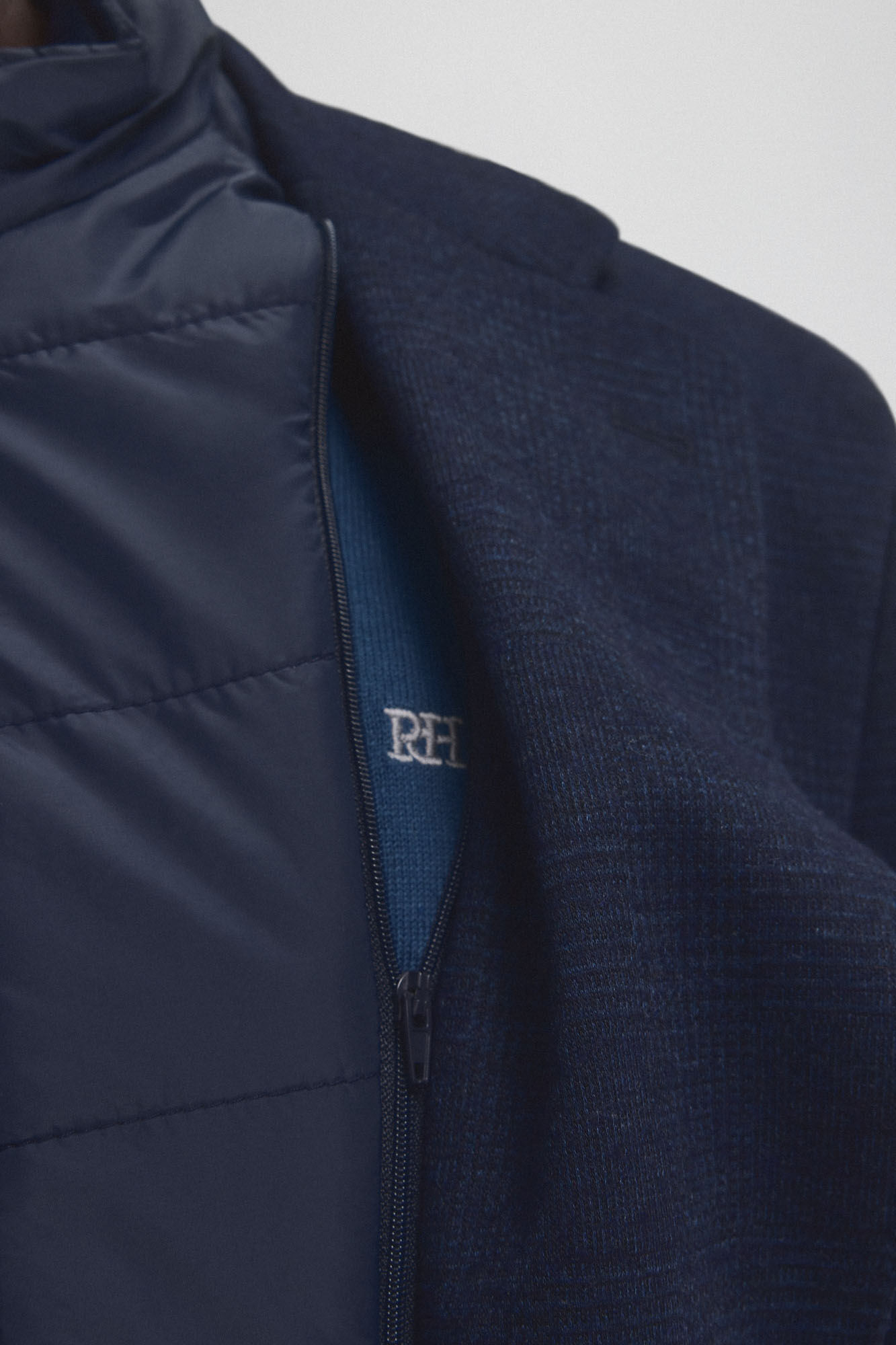 Pedro del Hierro Americana de punto con desmontable Azul