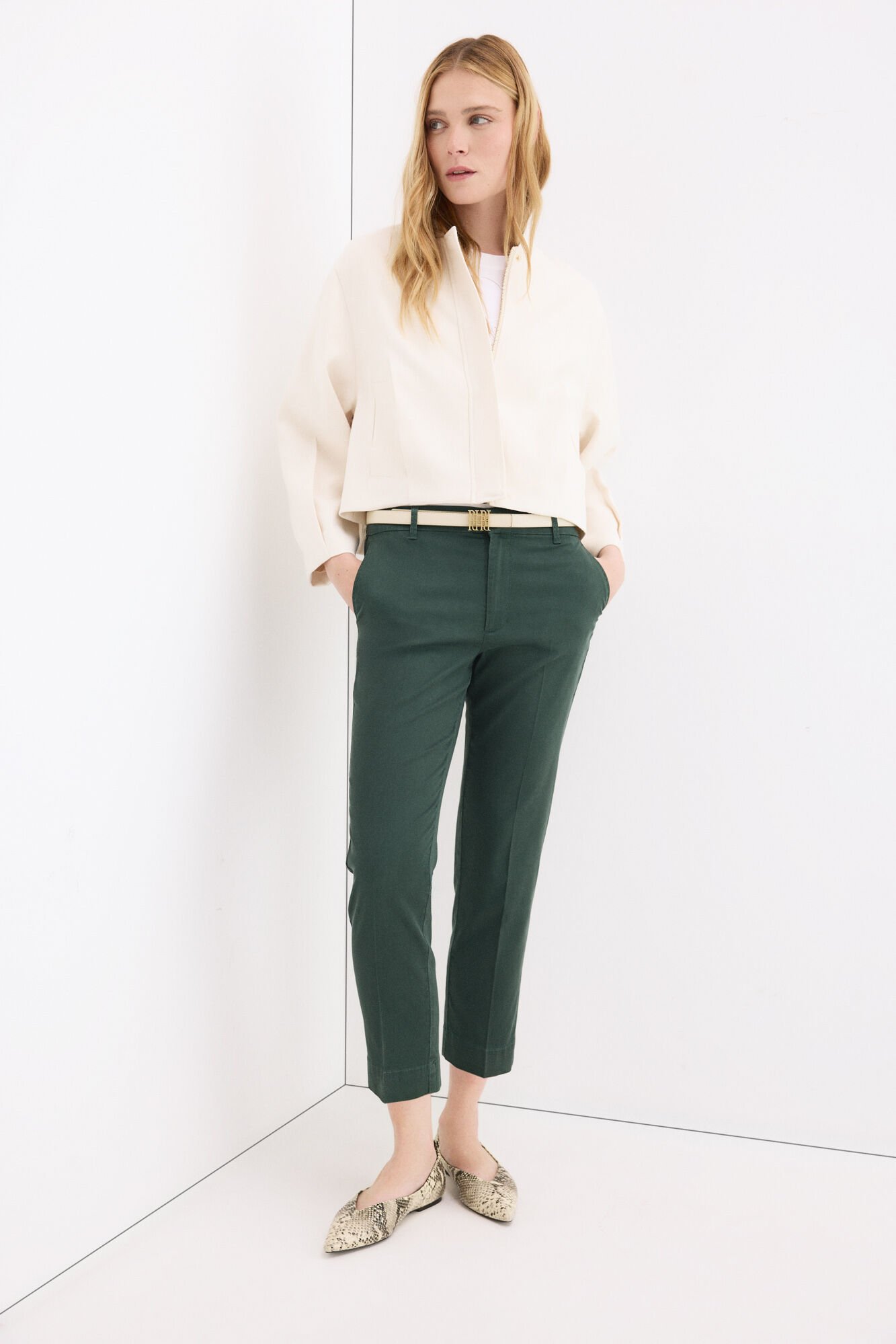 Pedro del Hierro Slim classic trousers Green