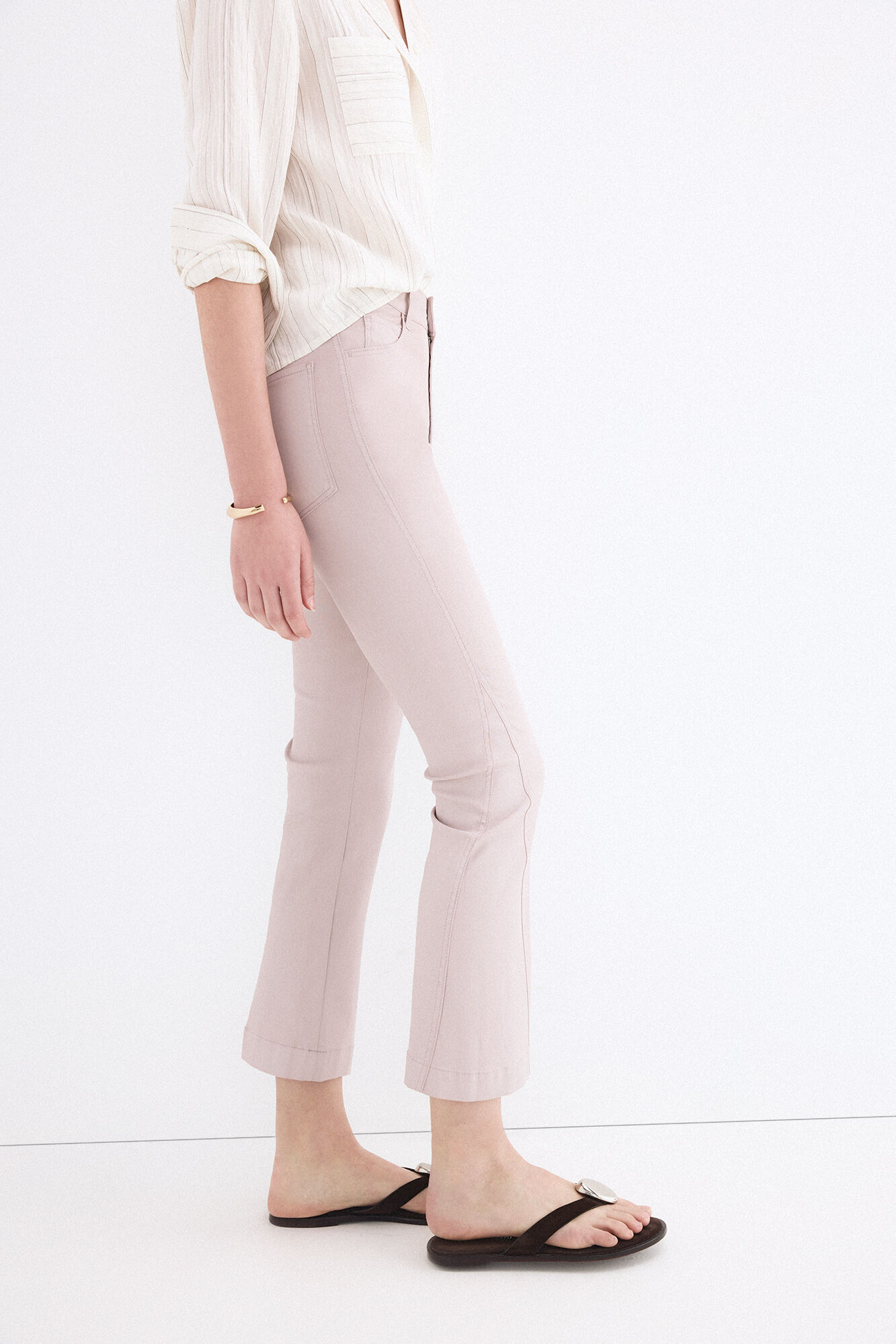 Pedro del Hierro Flare cropped jeans Pink