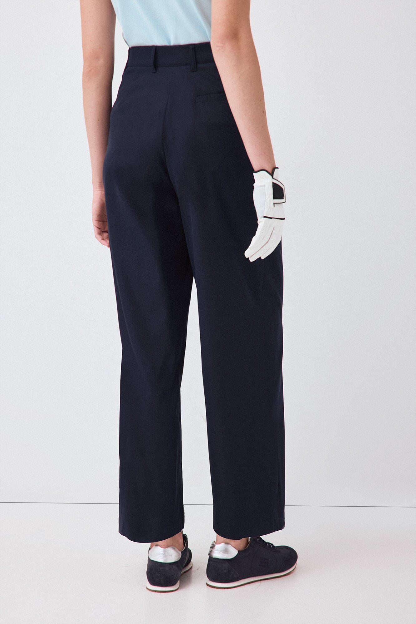 Pedro del Hierro Long pleated trousers Blue