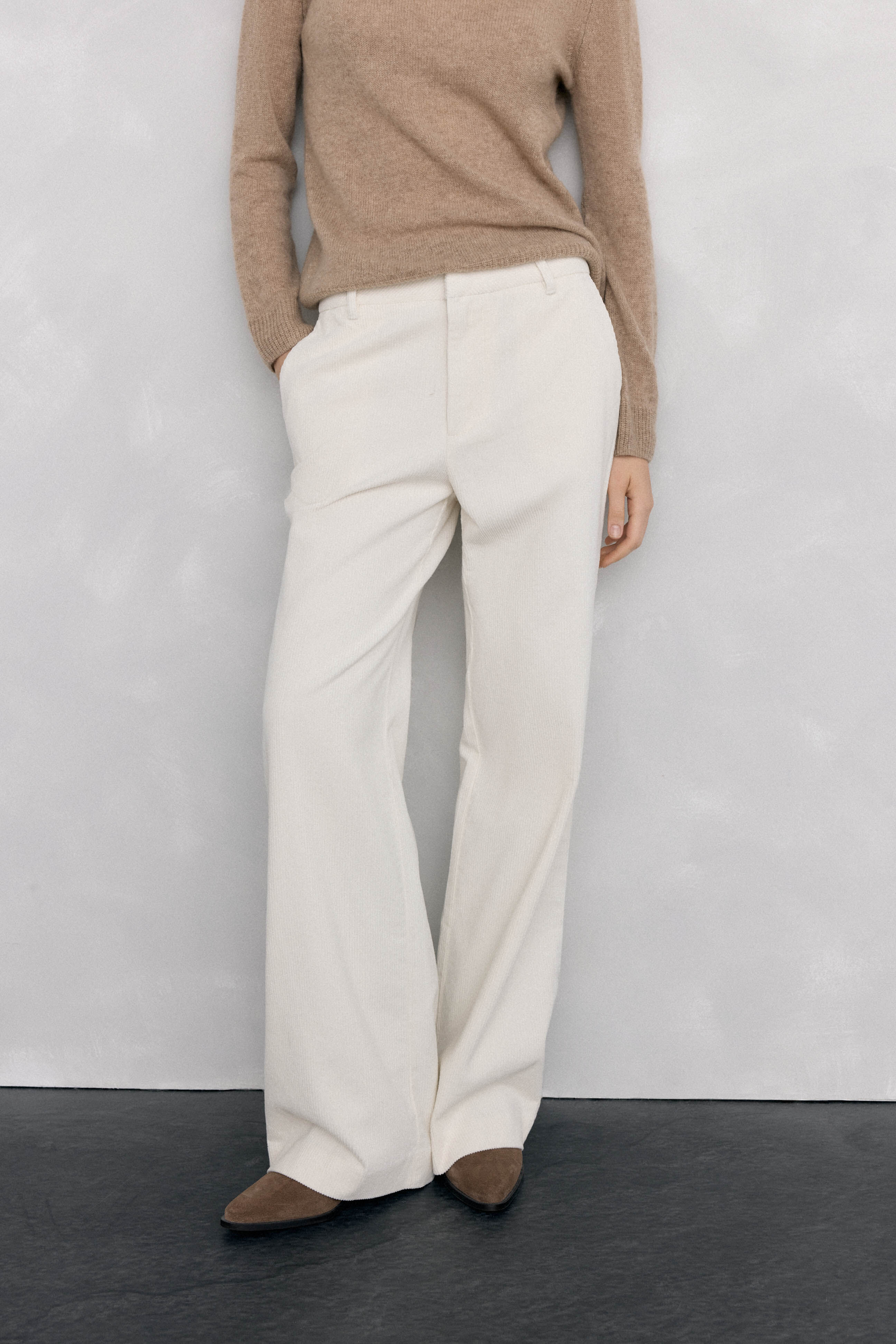 Pedro del Hierro Pantalones pana wide leg classic