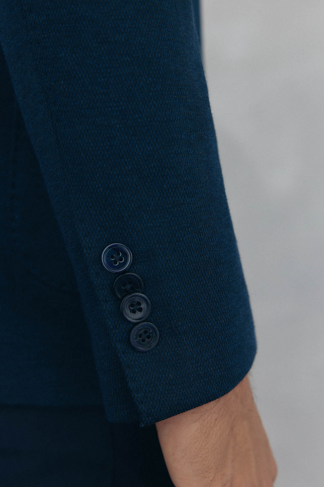 Pedro del Hierro Blazer b&aacute;sico de malha com vistas remov&iacute;veis Azul