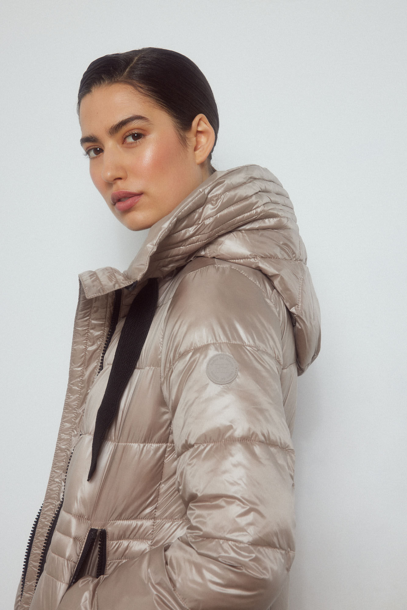 Pedro del Hierro Parka tecnica contrastes Beige