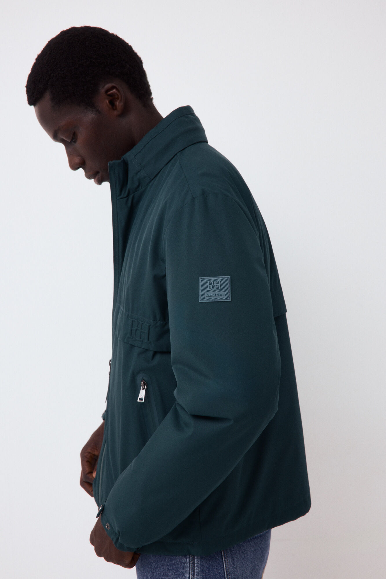 Pedro del Hierro Jacket with zip fastening lining Green