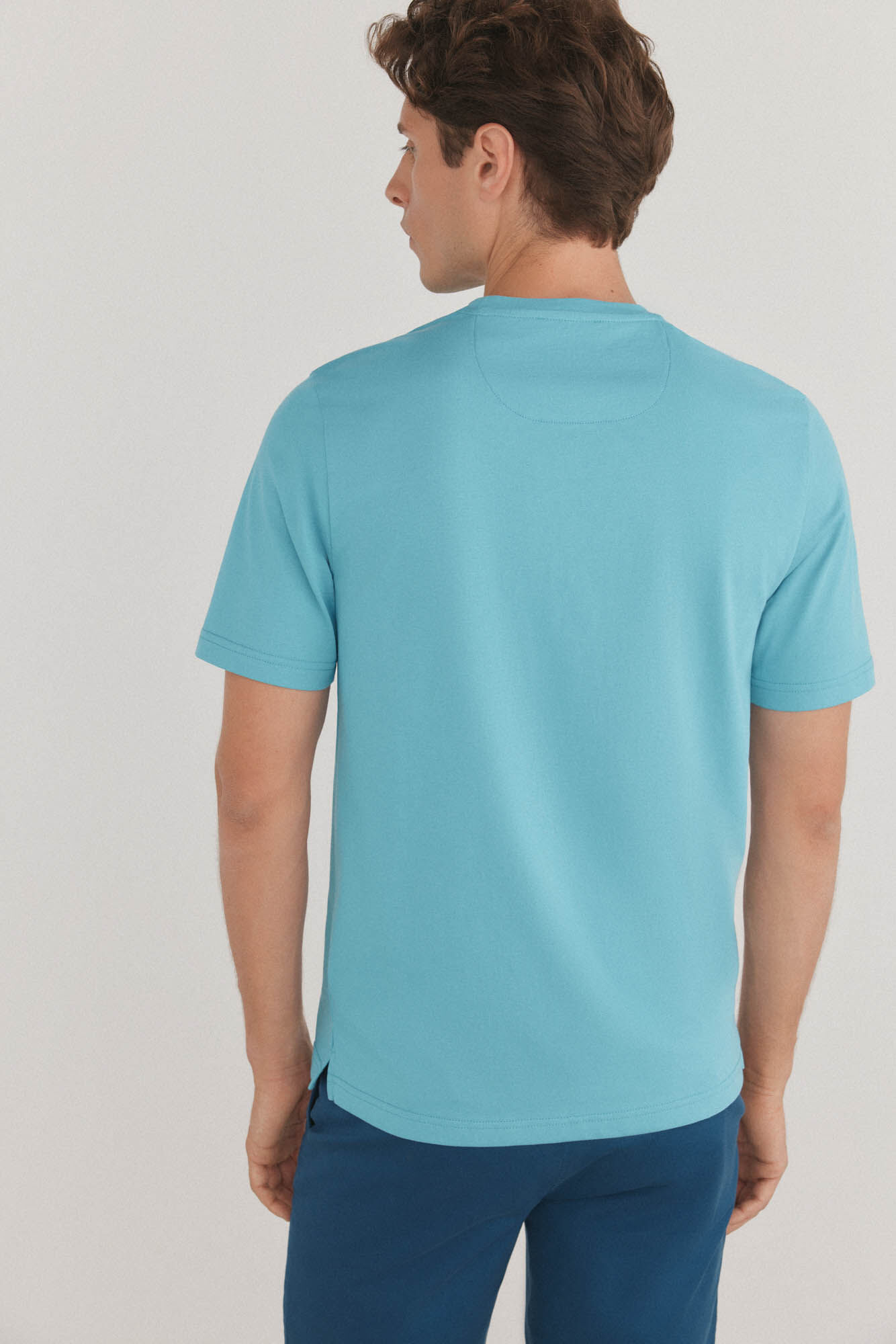 Pedro del Hierro Basic T-shirt Turquoise