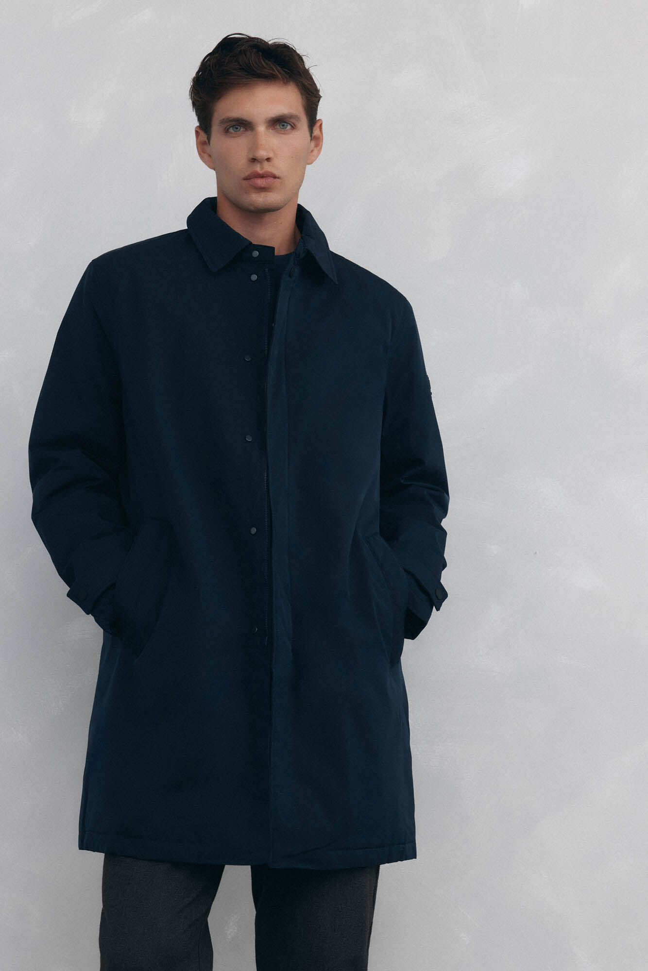 Pedro del Hierro removable lining coat Blue