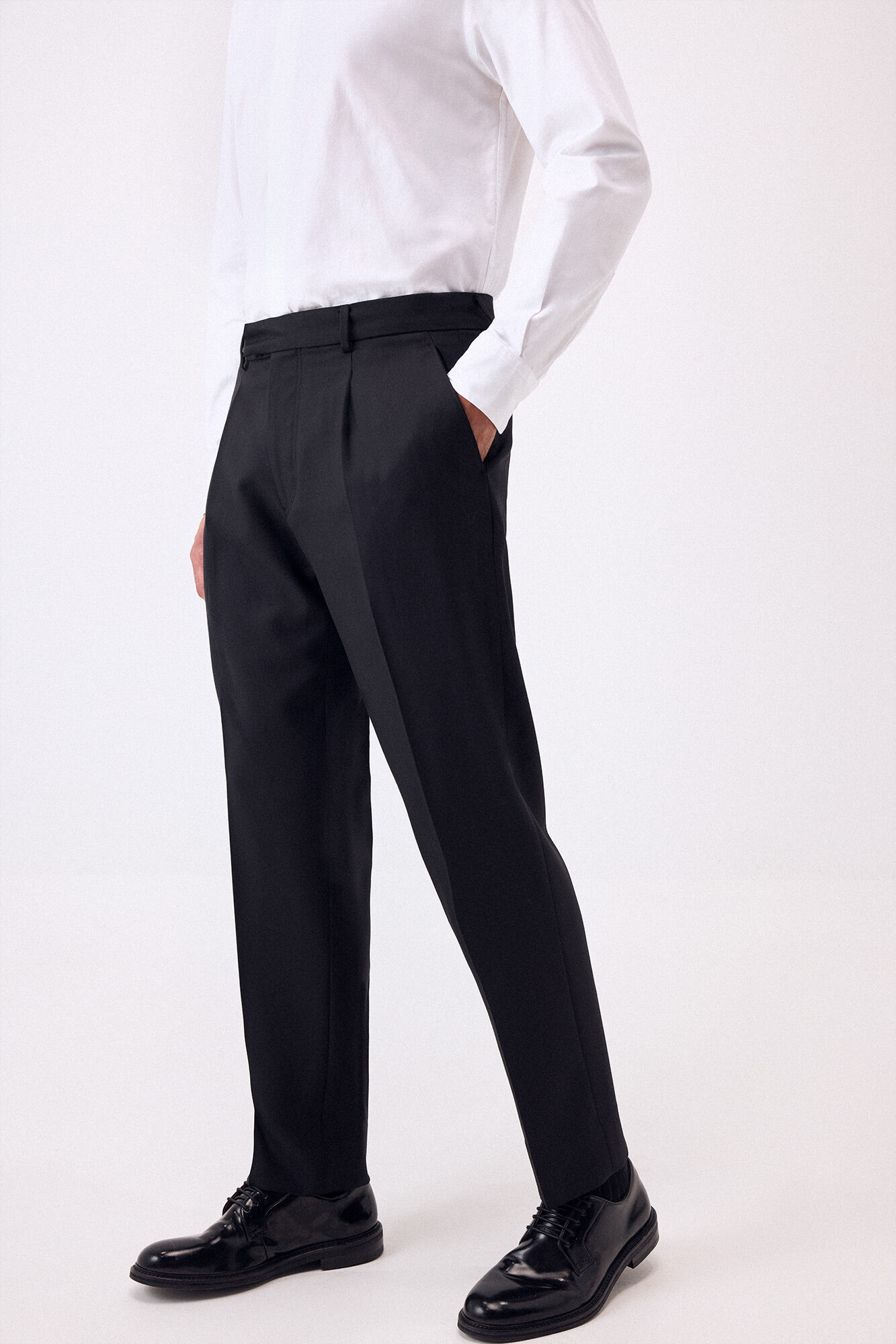 Pedro del Hierro Pleated trousers going out Black