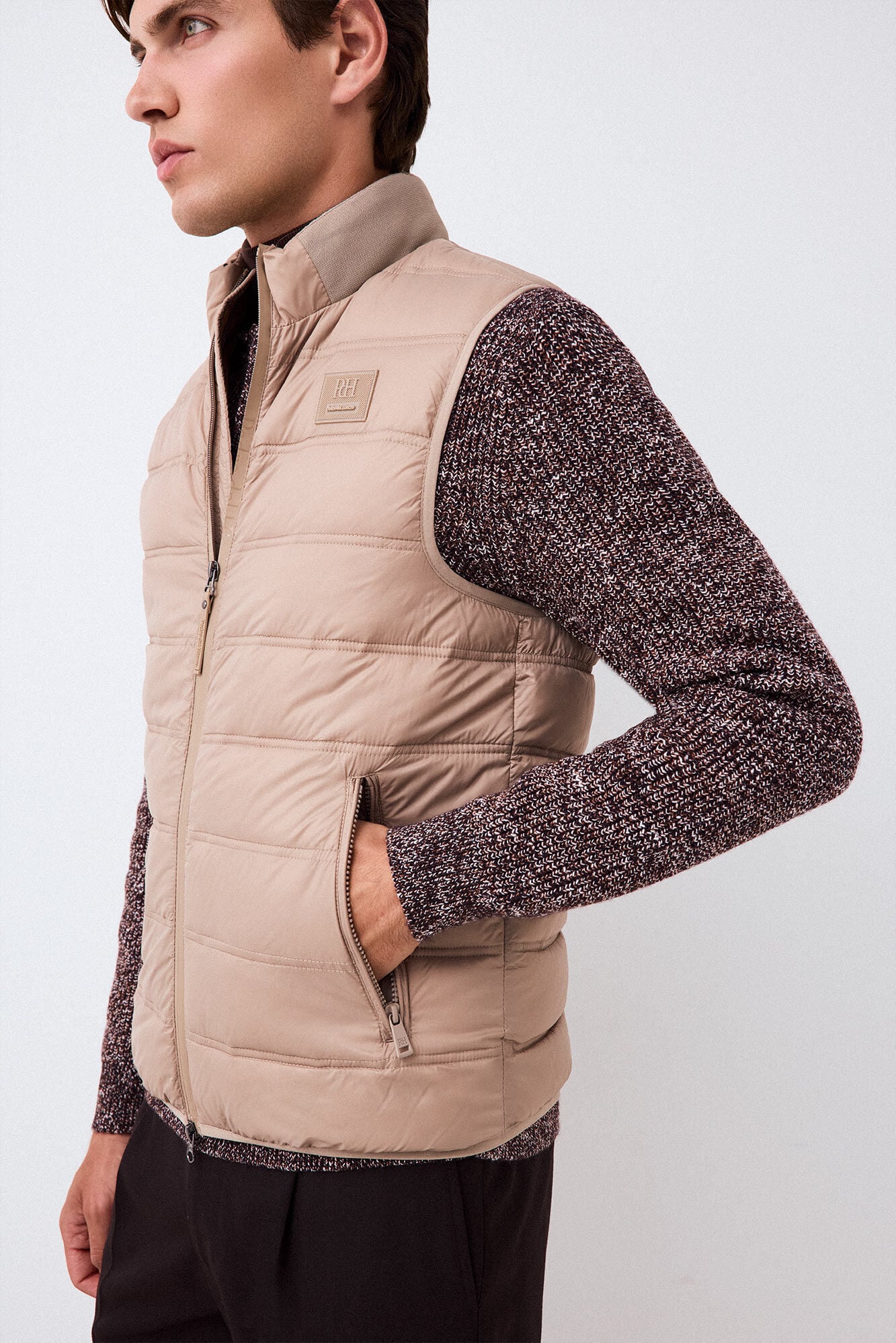 Pedro del Hierro Colete acolchoado ultraleve Beige