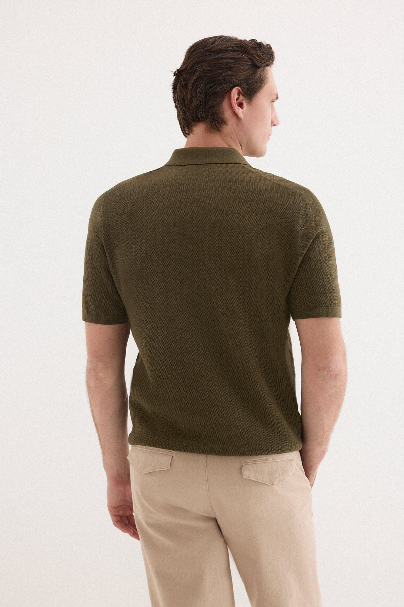 Pedro del Hierro Camisola polo premium manga curta &agrave;s riscas Verde
