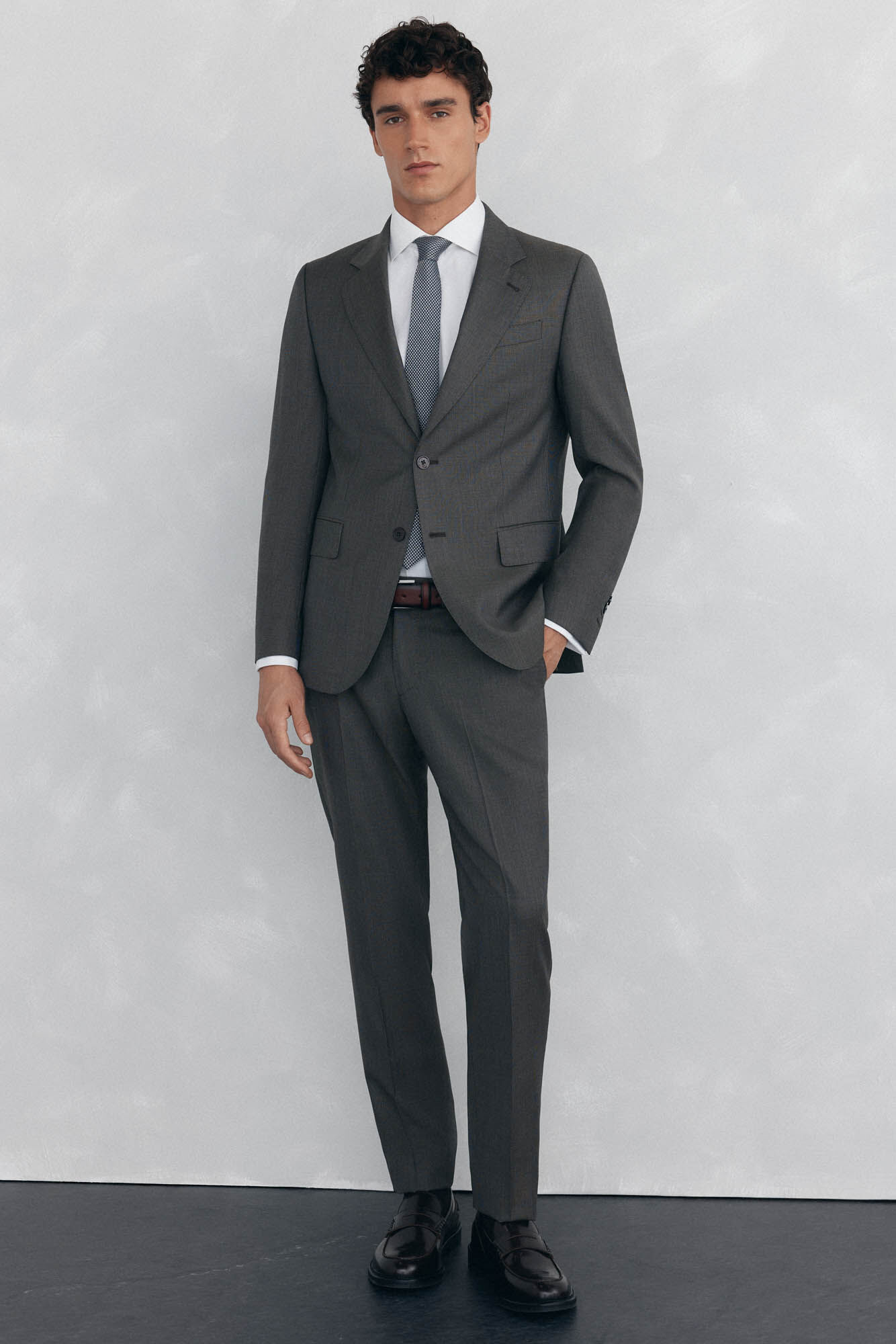 Pedro del Hierro Blazer bege slim fit Cizento