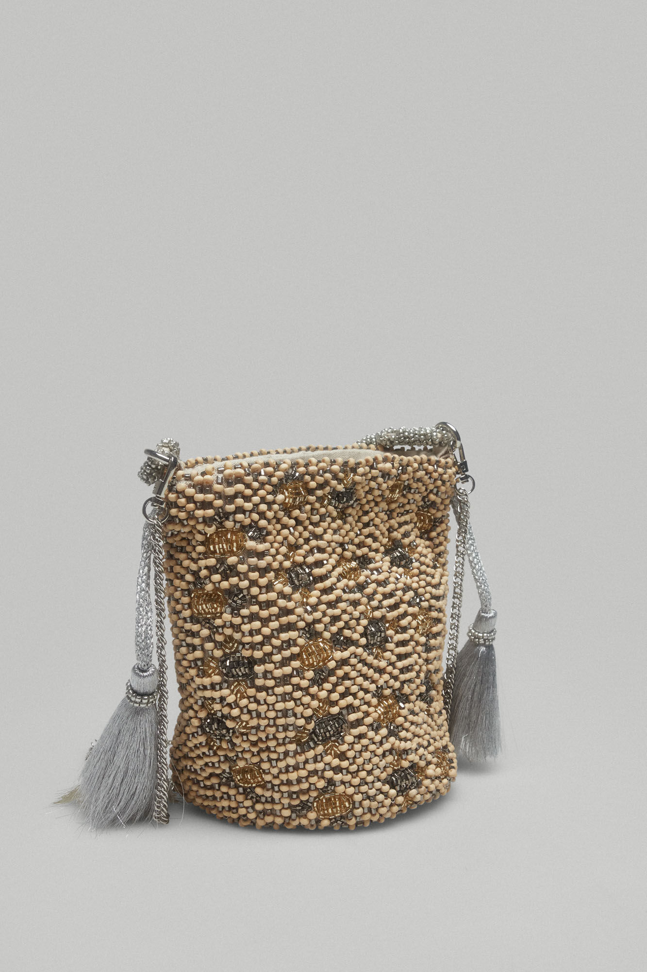 Pedro del Hierro Metal mini floral bag Grey