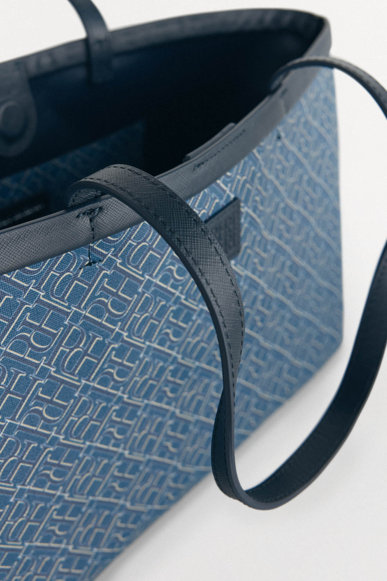 Pedro del Hierro Bolsa de compras com monograma Azul