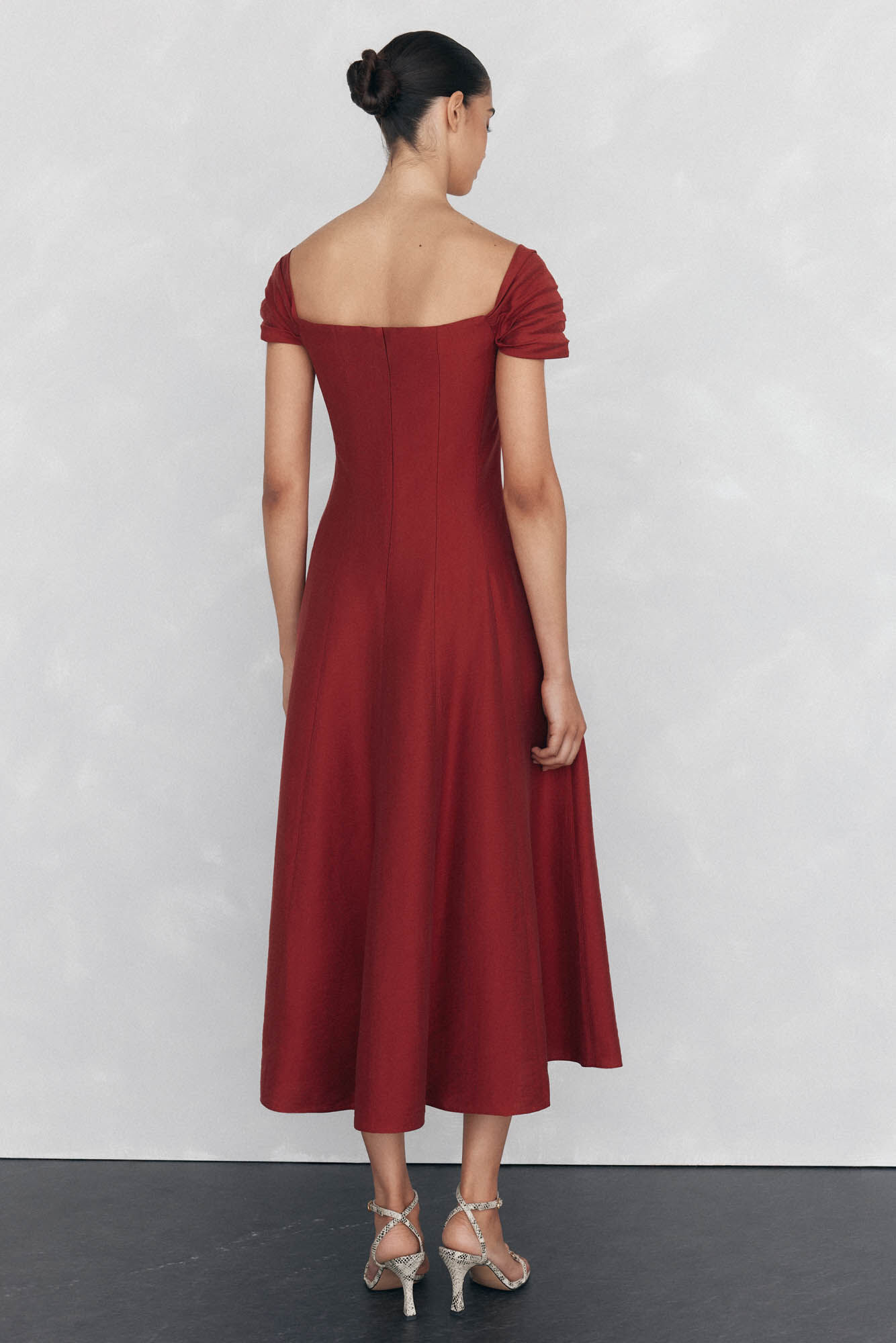 Pedro del Hierro Midi dress cuts Red