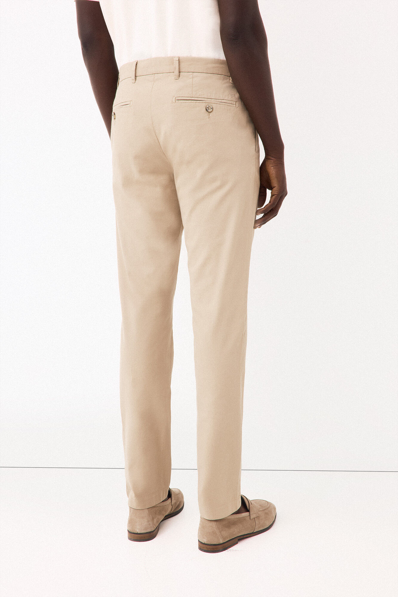 Pedro del Hierro Lightweight structure slim chinos Beige