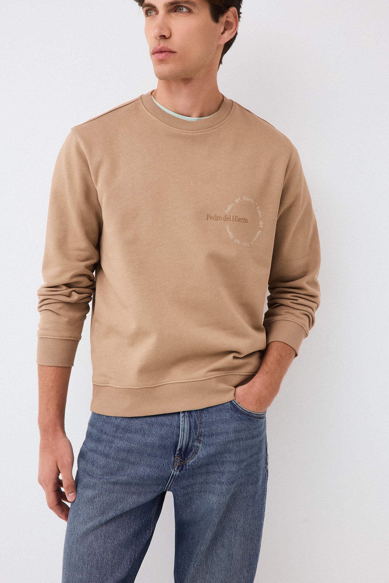 Pedro del Hierro Crew neck logo sweatshirt