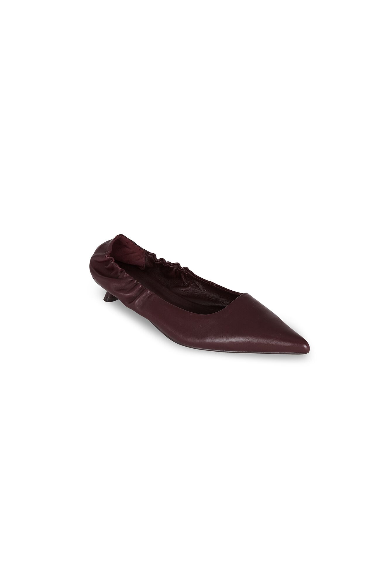 Pedro del Hierro Leather kitten heel Burgundy