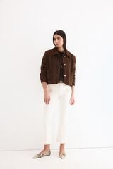 Pedro del Hierro Flare cropped jeans Ecru