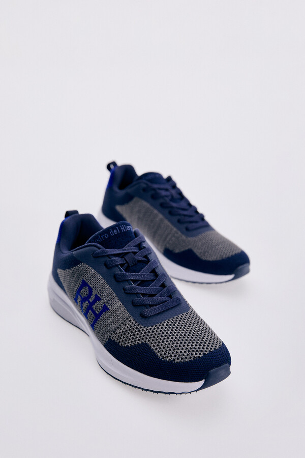 Pedro del Hierro Recycled fabric sneaker Blue