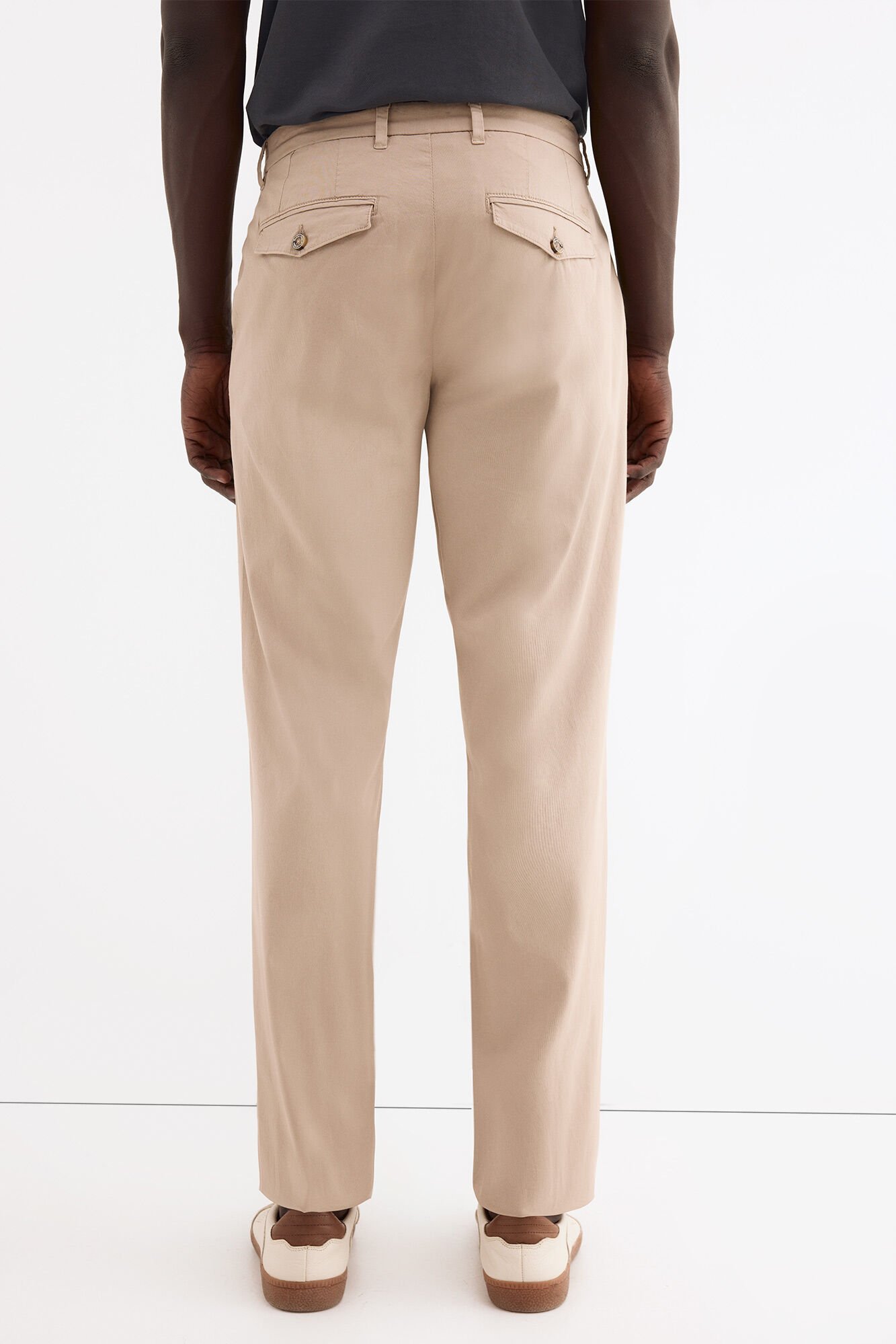 Pedro del Hierro Regular fit textured chinos Beige