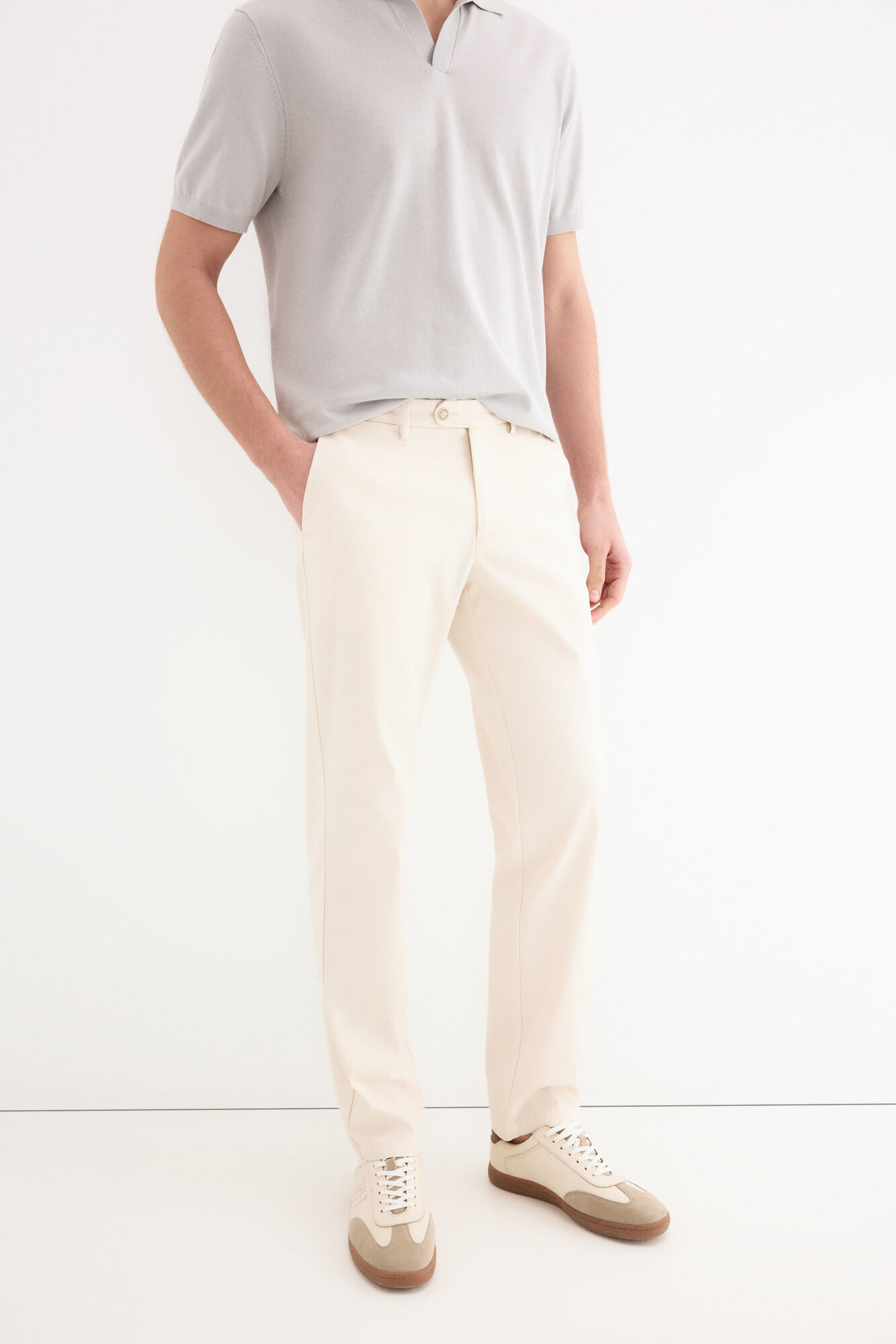 Pedro del Hierro Regular fit dobby structure trousers