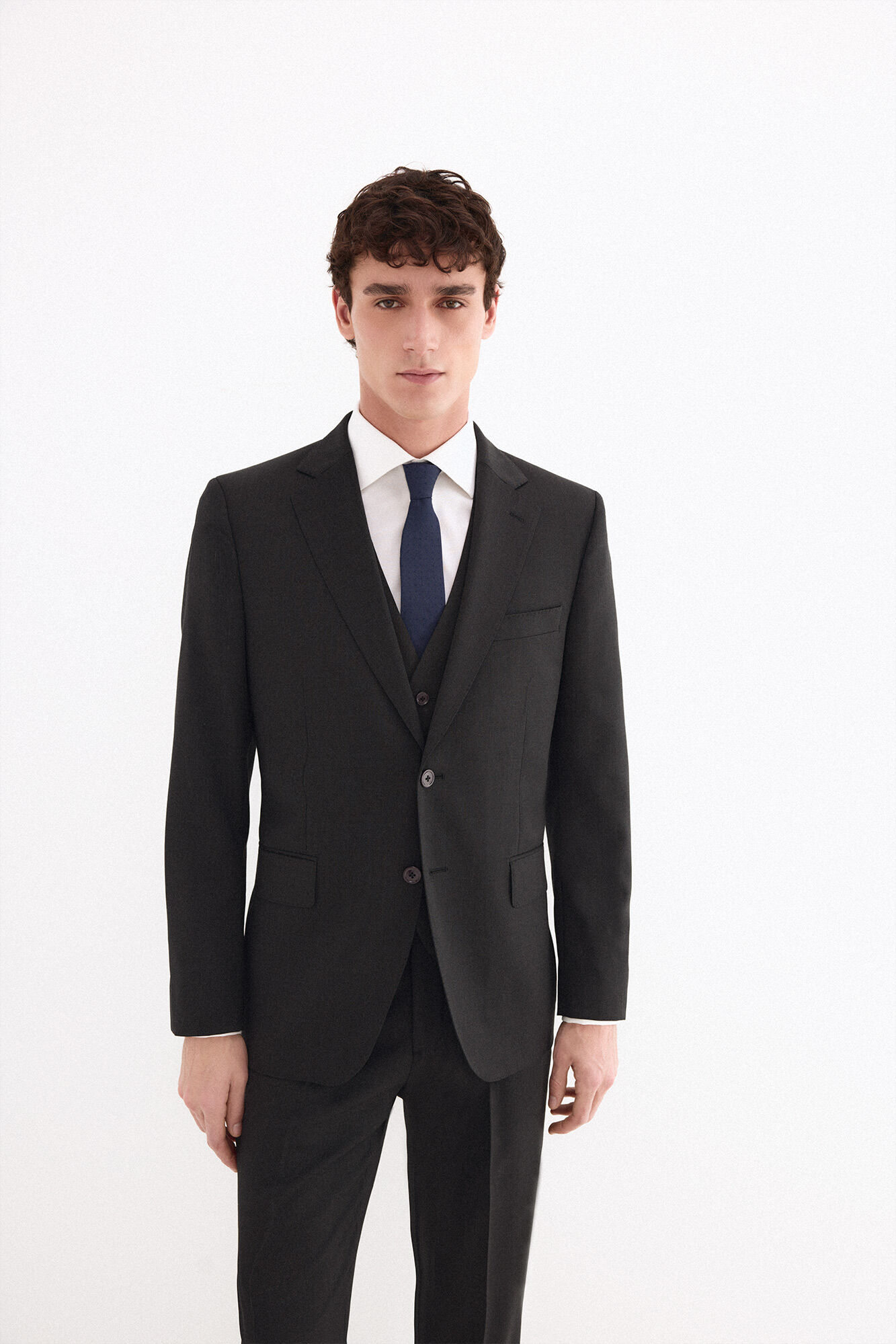 Pedro del Hierro Plain bi-stretch tailored blazer