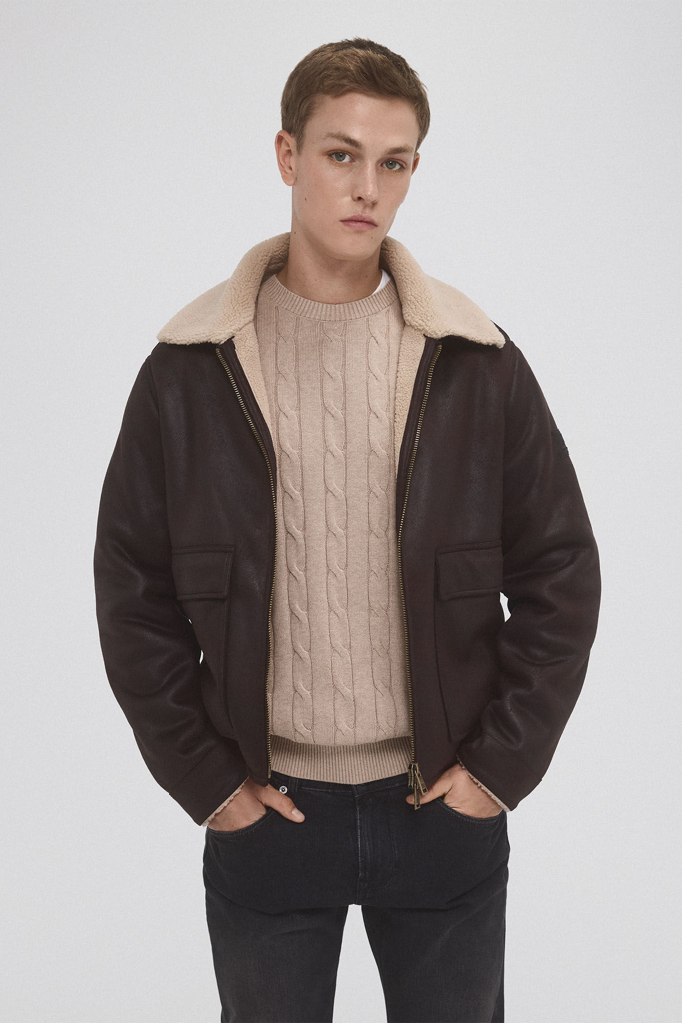 Pedro del Hierro Double-sided jacket Brown