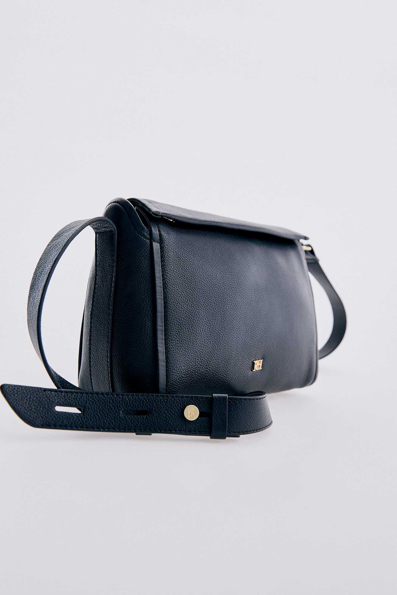 Pedro del Hierro Leather crossbody bag Black