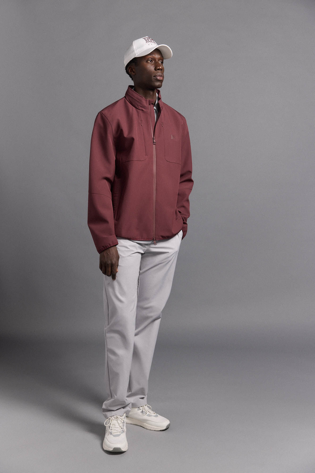 Pedro del Hierro Plain golf jacket Burgundy